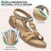 imageLittleplum Womens Sandals Comfort Arch Support Sandals Summer Walking Shoes Casual Ankle Elastic Flip Flops SandalsCasual Apricot