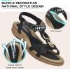 imageLittleplum Womens Sandals Comfort Arch Support Sandals Summer Walking Shoes Casual Ankle Elastic Flip Flops SandalsCasual Black