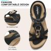 imageLittleplum Womens Sandals Comfort Arch Support Sandals Summer Walking Shoes Casual Ankle Elastic Flip Flops SandalsCasual Black