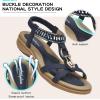 imageLittleplum Womens Sandals Comfort Arch Support Sandals Summer Walking Shoes Casual Ankle Elastic Flip Flops SandalsCasual Blue