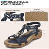 imageLittleplum Womens Sandals Comfort Arch Support Sandals Summer Walking Shoes Casual Ankle Elastic Flip Flops SandalsCasual Blue