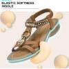 imageLittleplum Womens Sandals Comfort Arch Support Sandals Summer Walking Shoes Casual Ankle Elastic Flip Flops SandalsCasual Brown