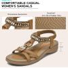 imageLittleplum Womens Sandals Comfort Arch Support Sandals Summer Walking Shoes Casual Ankle Elastic Flip Flops SandalsCasual Brown