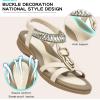 imageLittleplum Womens Sandals Comfort Arch Support Sandals Summer Walking Shoes Casual Ankle Elastic Flip Flops SandalsCasual Cream White