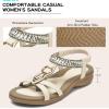 imageLittleplum Womens Sandals Comfort Arch Support Sandals Summer Walking Shoes Casual Ankle Elastic Flip Flops SandalsCasual Cream White