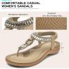 imageLittleplum Womens Sandals Comfort Arch Support Sandals Summer Walking Shoes Casual Ankle Elastic Flip Flops SandalsChic Apricot