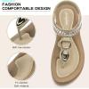 imageLittleplum Womens Sandals Comfort Arch Support Sandals Summer Walking Shoes Casual Ankle Elastic Flip Flops SandalsChic Apricot