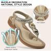 imageLittleplum Womens Sandals Comfort Arch Support Sandals Summer Walking Shoes Casual Ankle Elastic Flip Flops SandalsChic Apricot