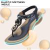 imageLittleplum Womens Sandals Comfort Arch Support Sandals Summer Walking Shoes Casual Ankle Elastic Flip Flops SandalsChic Blue