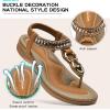 imageLittleplum Womens Sandals Comfort Arch Support Sandals Summer Walking Shoes Casual Ankle Elastic Flip Flops SandalsChic Brown