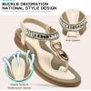 imageLittleplum Womens Sandals Comfort Arch Support Sandals Summer Walking Shoes Casual Ankle Elastic Flip Flops SandalsChic Cream White