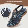 imageLittleplum Womens Sandals Arch Support Slingback Rhinestone Dressy Sandals Comfort Summer Shoes Ankle Strap Elastic Flats for Beach WalkingCasual Chic Blue