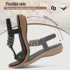 imageLittleplum Womens Sandals Arch Support Slingback Rhinestone Dressy Sandals Comfort Summer Shoes Ankle Strap Elastic Flats for Beach WalkingCasual Chic Black