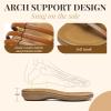 imageLittleplum Womens Sandals Arch Support Summer Flat Gladiator Sandals Comfortable Beach Dressy Slides for WomenUrban Brown