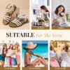 imageLittleplum Womens Sandals Arch Support Summer Flat Gladiator Sandals Comfortable Beach Dressy Slides for WomenUrban White