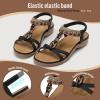imageLittleplum Womens Sandals Comfort Arch Support Sandals Summer Walking Shoes Casual Ankle Elastic Flip Flops SandalsVintage Black