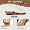 imageLittleplum Womens Sandals Comfort Arch Support Sandals Summer Walking Shoes Casual Ankle Elastic Flip Flops SandalsVintage Blue