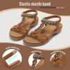 imageLittleplum Womens Sandals Comfort Arch Support Sandals Summer Walking Shoes Casual Ankle Elastic Flip Flops SandalsVintage Brown