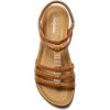 imageLittleplum Womens Sandals Arch Support Summer Flat Gladiator Sandals Comfortable Beach Dressy Slides for WomenUrban Brown