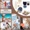 imageLittleplum Women Sandals Arch Support Handmade Bohemian Braided Flat Sandals Comfort Walking Beach Ankle Elastic Summer ShoesFashion White