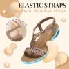 imageLittleplum Women Sandals Arch Support Handmade Bohemian Braided Flat Sandals Comfort Walking Beach Ankle Elastic Summer ShoesRetro Apricot