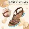 imageLittleplum Women Sandals Arch Support Handmade Bohemian Braided Flat Sandals Comfort Walking Beach Ankle Elastic Summer ShoesRetro Brown