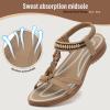 imageLittleplum Womens Sandals Comfort Arch Support Sandals Summer Walking Shoes Casual Ankle Elastic Flip Flops ShoesChic Apricot