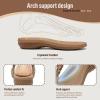 imageLittleplum Womens Sandals Comfort Arch Support Sandals Summer Walking Shoes Casual Ankle Elastic Flip Flops ShoesChic Apricot