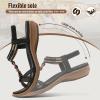 imageLittleplum Womens Sandals Comfort Arch Support Sandals Summer Walking Shoes Casual Ankle Elastic Flip Flops ShoesChic Black