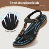 imageLittleplum Womens Sandals Comfort Arch Support Sandals Summer Walking Shoes Casual Ankle Elastic Flip Flops ShoesChic Black