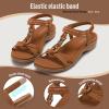 imageLittleplum Womens Sandals Comfort Arch Support Sandals Summer Walking Shoes Casual Ankle Elastic Flip Flops ShoesChic Brown