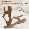 imageLittleplum Womens Sandals Comfort Arch Support Sandals Summer Walking Shoes Casual Ankle Elastic Flip Flops ShoesChic Brown