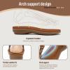 imageLittleplum Womens Sandals Comfort Arch Support Sandals Summer Walking Shoes Casual Ankle Elastic Flip Flops ShoesChic Brown