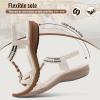 imageLittleplum Womens Sandals Comfort Arch Support Sandals Summer Walking Shoes Casual Ankle Elastic Flip Flops ShoesChic Cream White
