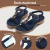 imageLittleplum Womens Sandals Comfort Arch Support Sandals Summer Walking Shoes Casual Ankle Elastic Flip Flops ShoesChic Royalblue