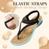 imageLittleplum Womens Sandals Comfort Arch Support Sandals Summer Walking Shoes Casual Ankle Elastic Flip Flops ShoesMinimalist Black