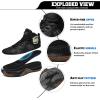 imageASHION Kids Basketball Shoes Boys Girls Sneakers MidTop Lace Up Cushion Anti Slip Athletic Outdoor Sport Shoes for UnisexChildBlack Gold
