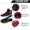 imageASHION Kids Basketball Shoes Boys Girls Sneakers MidTop Lace Up Cushion Anti Slip Athletic Outdoor Sport Shoes for UnisexChildBlackRed