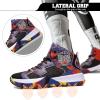 imageASHION Kids Basketball Shoes Boys Girls Sneakers MidTop Lace Up Cushion Anti Slip Athletic Outdoor Sport Shoes for UnisexChildMulticolored