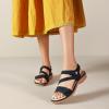 imageLittleplum Womens Sandals Arch Support  Comfortable Flat Sandals for Women Summer Breathable Adjustable Orthotic Walking Shoes for BeachTravelFashion Black