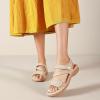 imageLittleplum Womens Sandals Arch Support  Comfortable Flat Sandals for Women Summer Breathable Adjustable Orthotic Walking Shoes for BeachTravelFashion Apricot