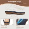imageLittleplum Womens Sandals Arch Support Summer Flat Slides Ankle Elastic Walking Shoes Braided Beach Dressy Sandals for WomenElegant Blue