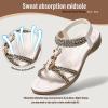 imageLittleplum Womens Sandals Arch Support Summer Flat Slides Ankle Elastic Walking Shoes Braided Beach Dressy Sandals for WomenElegant Cream White