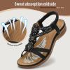 imageLittleplum Sandals Women Flat Dressy Sandal Summer Comfortable Slipon Casual Beach Shoes Dress Bohemian Ankle Elastic Flats SandalsComfortable Black