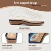 imageLittleplum Sandals Women Flat Dressy Sandal Summer Comfortable Slipon Casual Beach Shoes Dress Bohemian Ankle Elastic Flats SandalsFashion Blue