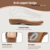 imageLittleplum Sandals Women Flat Dressy Sandal Summer Comfortable Slipon Casual Beach Shoes Dress Bohemian Ankle Elastic Flats SandalsFashion Brown