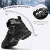 imageLittleplum Boys Snow Boots Winter Warm Booties Antiskid Hiking Outdoor Shoes Ankle Boots for KidsBlack