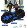 imageLittleplum Boys Snow Boots Winter Warm Booties Antiskid Hiking Outdoor Shoes Ankle Boots for KidsBlack Royal Blue