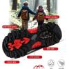 imageLittleplum Boys Snow Boots Winter Warm Booties Antiskid Hiking Outdoor Shoes Ankle Boots for KidsBlackRed