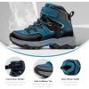 imageLittleplum Boys Snow Boots Winter Warm Booties Antiskid Hiking Outdoor Shoes Ankle Boots for KidsBlue